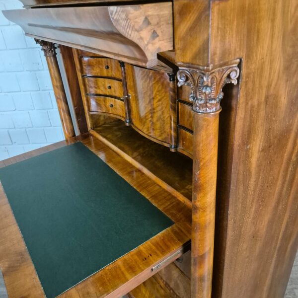 Secretary Biedermeier 1840 Mahogany - Image 14