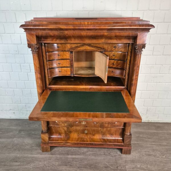 Secretary Biedermeier 1840 Mahogany - Image 11