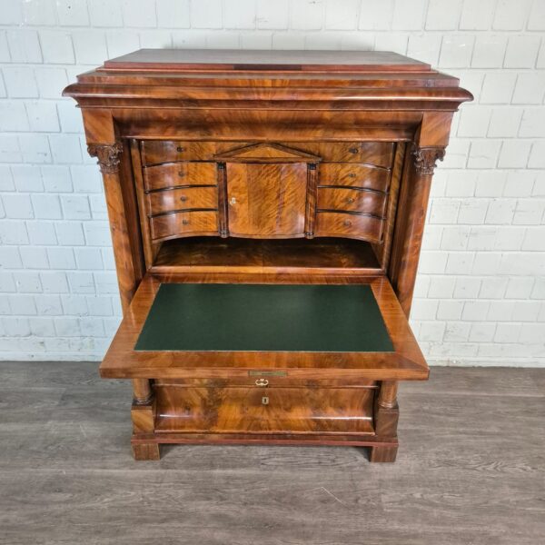 Secretary Biedermeier 1840 Mahogany - Image 4