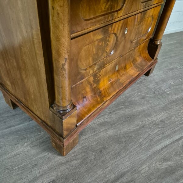 Secretary Biedermeier 1840 Mahogany - Image 8