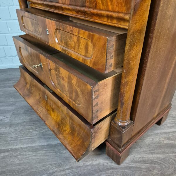 Secretary Biedermeier 1840 Mahogany - Image 17
