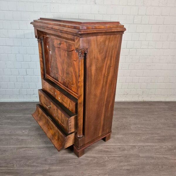 Secretary Biedermeier 1840 Mahogany - Image 16