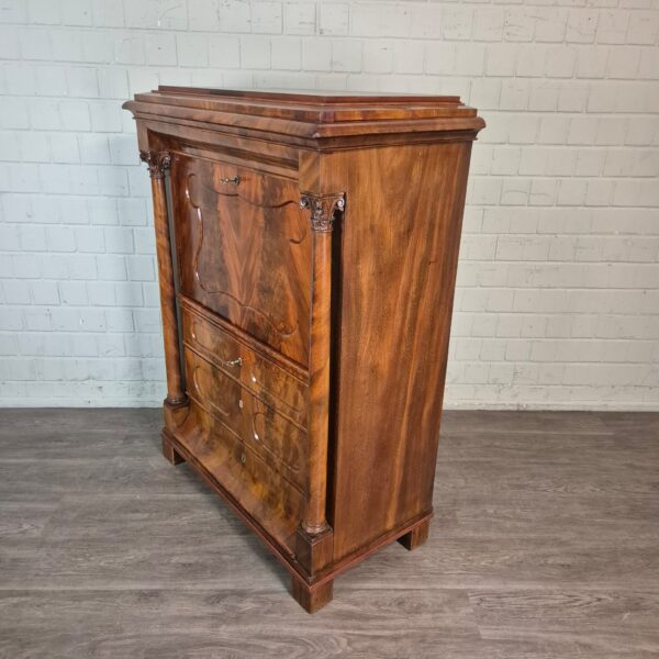 Secretary Biedermeier 1840 Mahogany - Image 3