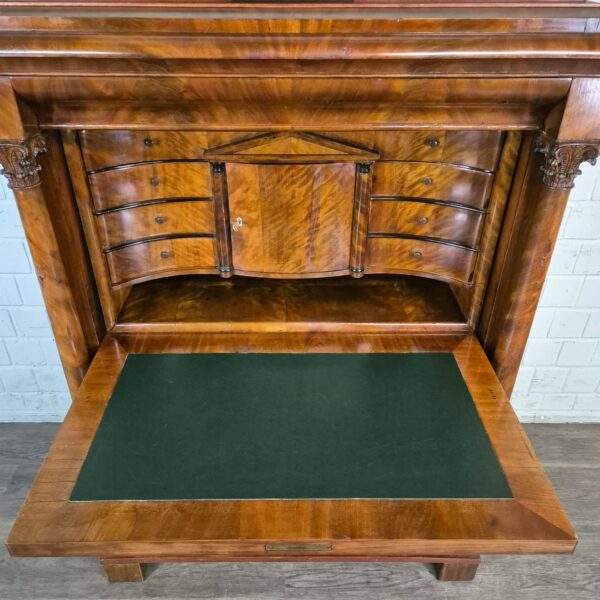Secretary Biedermeier 1840 Mahogany - Image 10