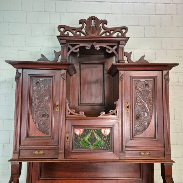 Cabinet Jugendstil 1910 Walnut - Image 13