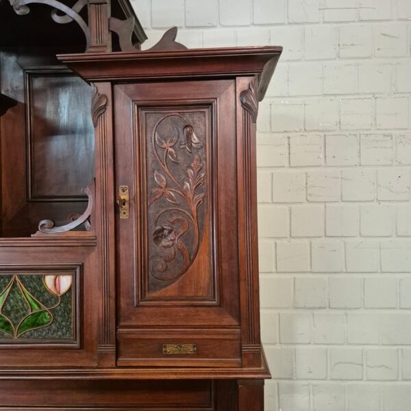 Cabinet Jugendstil 1910 Walnut - Image 12