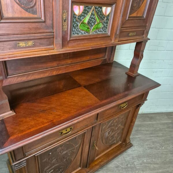 Cabinet Jugendstil 1910 Walnut - Image 8