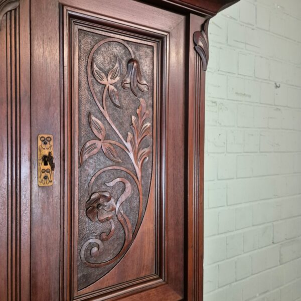 Cabinet Jugendstil 1910 Walnut - Image 11