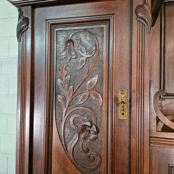 Cabinet Jugendstil 1910 Walnut - Image 5