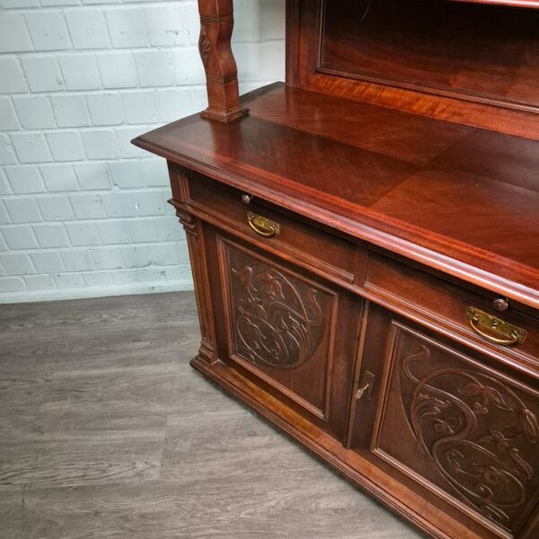 Cabinet Jugendstil 1910 Walnut - Image 9