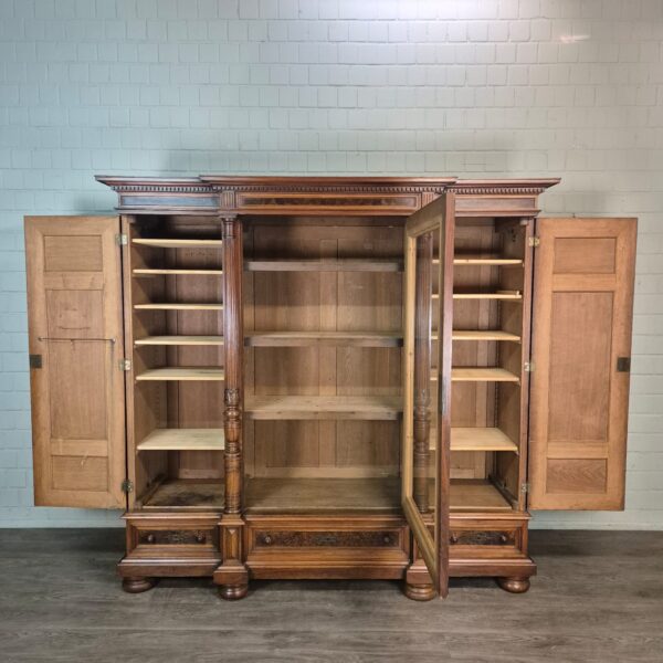 Bookcase Gründerzeit 1880 Walnut - Image 11