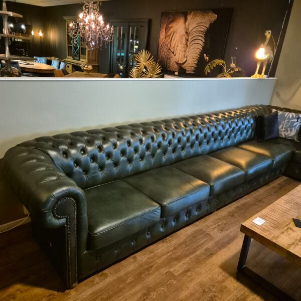 Chesterfield Corner Sofa Dark Green 4,25 m x 2,40 m - Image 3