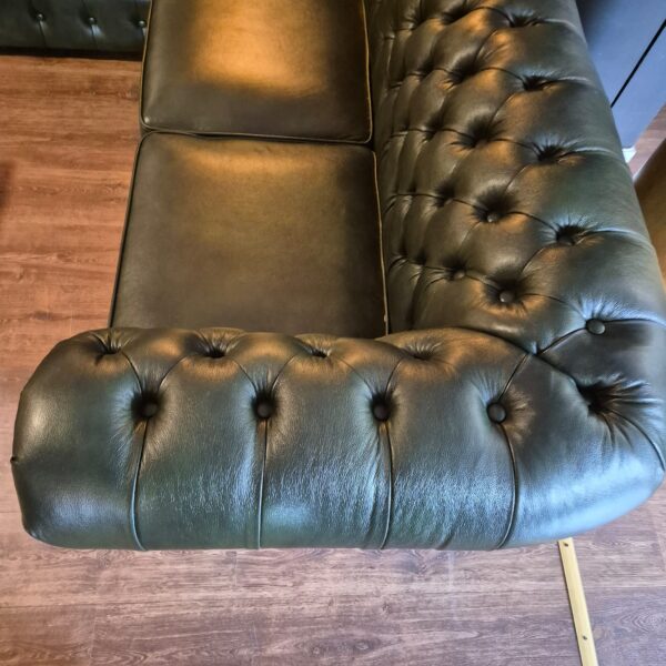 Chesterfield Corner Sofa Dark Green 4,25 m x 2,40 m - Image 6