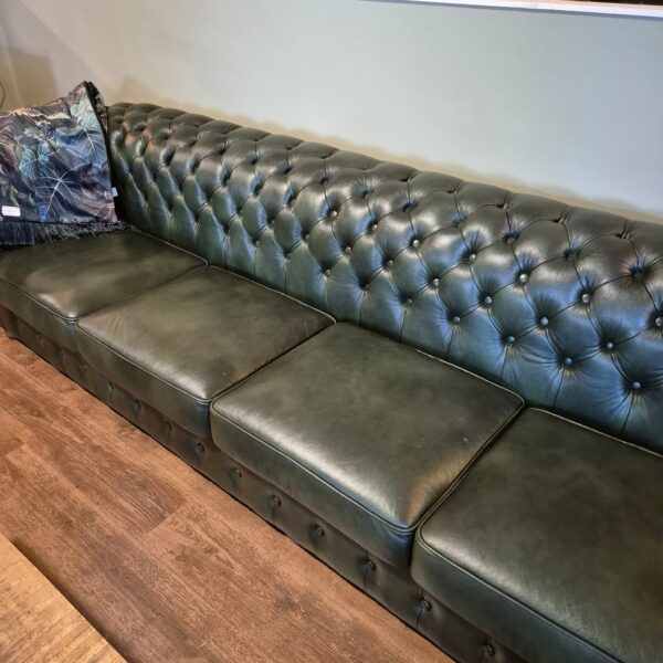 Chesterfield Corner Sofa Dark Green 4,25 m x 2,40 m - Image 4
