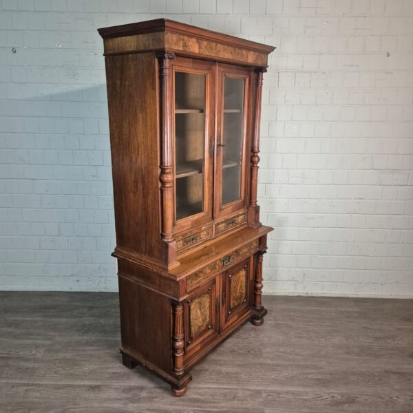Bookcase Gründerzeit 1880 Walnut
