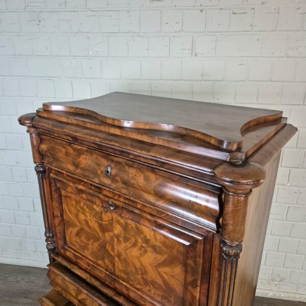 Secretary Biedermeier 1850 Mahogany - Image 3