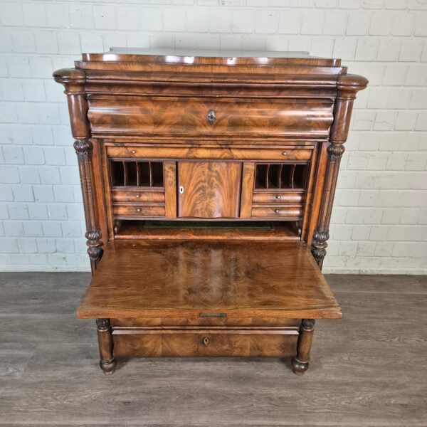 Secretary Biedermeier 1850 Mahogany - Image 6