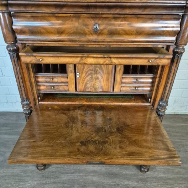 Secretary Biedermeier 1850 Mahogany - Image 7