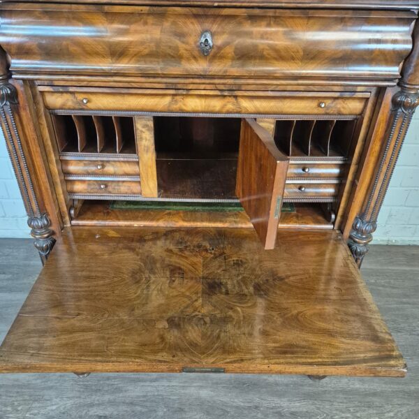 Secretary Biedermeier 1850 Mahogany - Image 9