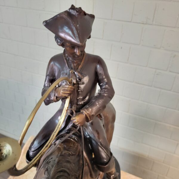 Statue Hunter on Horseback 1940 Bronze - Image 15