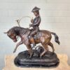 Statue Hunter on Horseback 1940 Bronze