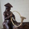 Statue Hunter on Horseback 1940 Bronze - Image 9