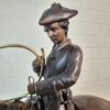 Statue Hunter on Horseback 1940 Bronze - Image 4