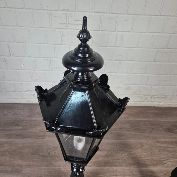 Set Garden Lights Lanterns Aluminum Black 1.10 m - Image 2