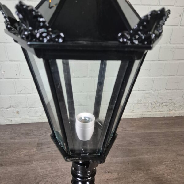 Set Garden Lights Lanterns Aluminum Black 1.10 m - Image 4