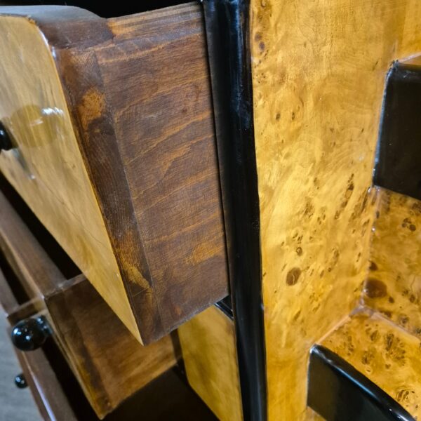 Chest of drawers Birch Veneer Art Deco 1.27 m - Image 12