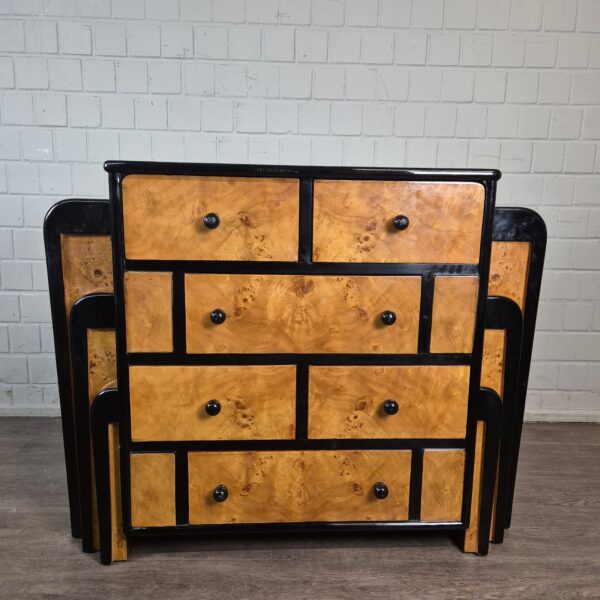 Chest of drawers Birch Veneer Art Deco 1.27 m - Image 2