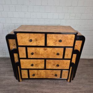 Chest of drawers Birch Veneer Art Deco 1.27 m
