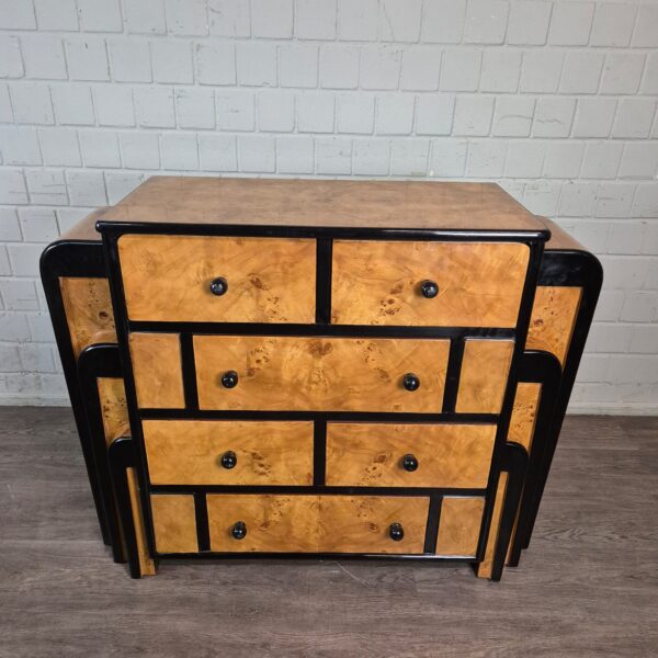 Chest of drawers Birch Veneer Art Deco 1.27 m
