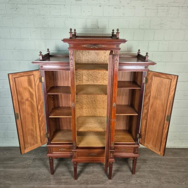Display case Jugendstil 1900 Walnut - Image 10