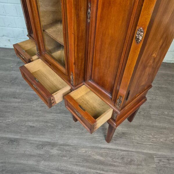 Display case Jugendstil 1900 Walnut - Image 15