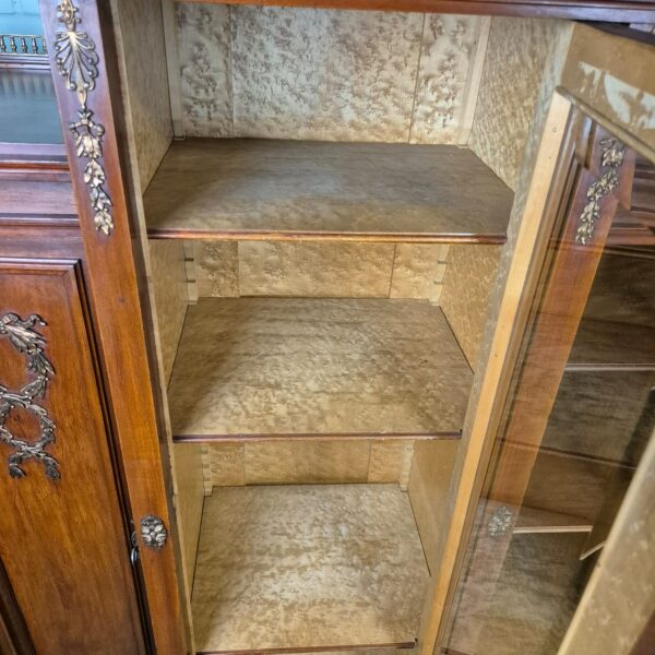 Display case Jugendstil 1900 Walnut - Image 12