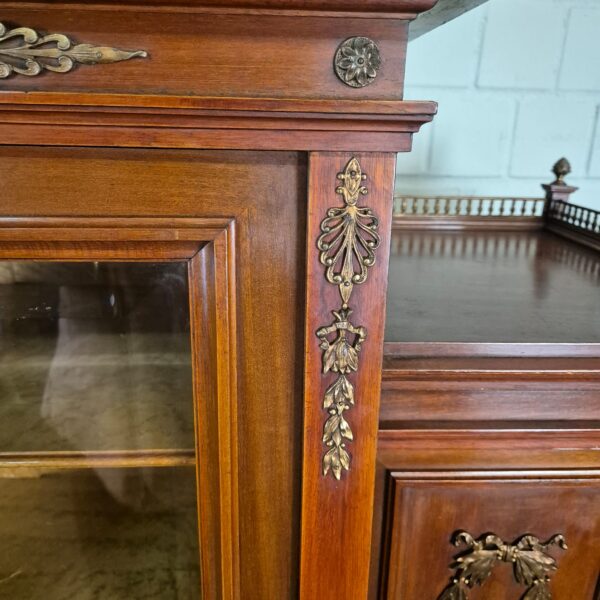 Display case Jugendstil 1900 Walnut - Image 6