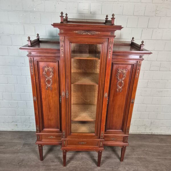 Display case Jugendstil 1900 Walnut - Image 2