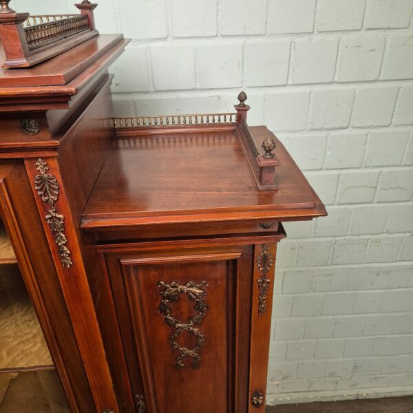 Display case Jugendstil 1900 Walnut - Image 8
