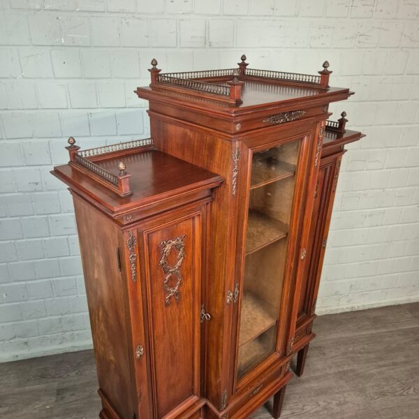 Display case Jugendstil 1900 Walnut - Image 3