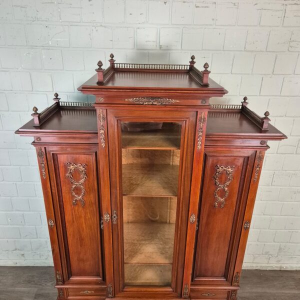 Display case Jugendstil 1900 Walnut - Image 7