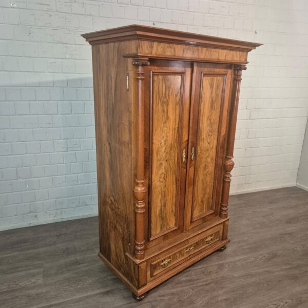 Wardrobe Gründerzeit 1880 Walnut