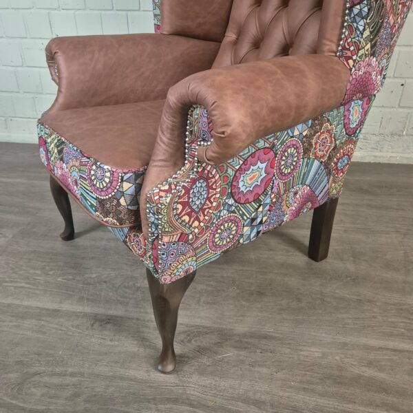 Chesterfield Wingback Chair Leather - Image 10