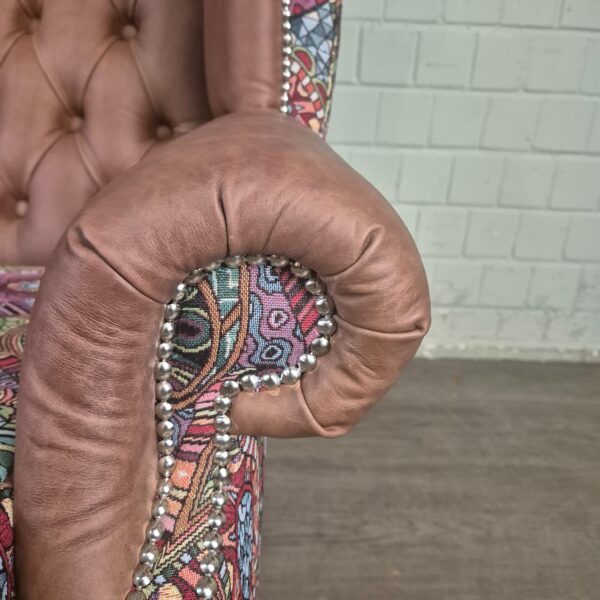Chesterfield Wingback Chair Leather - Image 8
