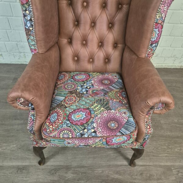 Chesterfield Wingback Chair Leather - Image 7