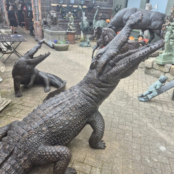 Statue Crocodile Bronze 2,10 m - Image 4
