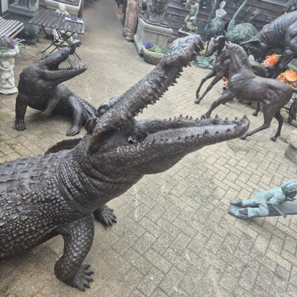 Statue Crocodile Bronze 2,10 m - Image 5