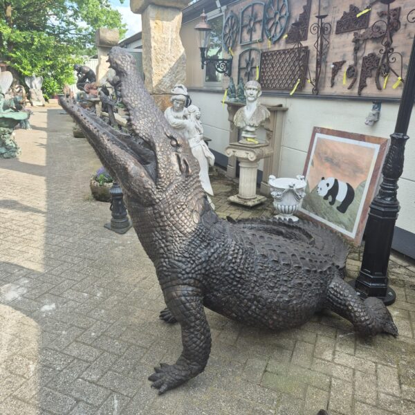 Statue Crocodile Bronze 2,10 m - Image 9