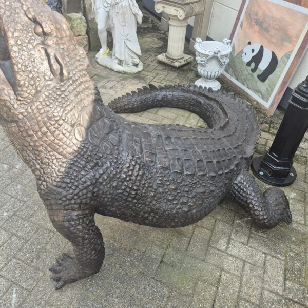 Statue Crocodile Bronze 2,10 m - Image 13