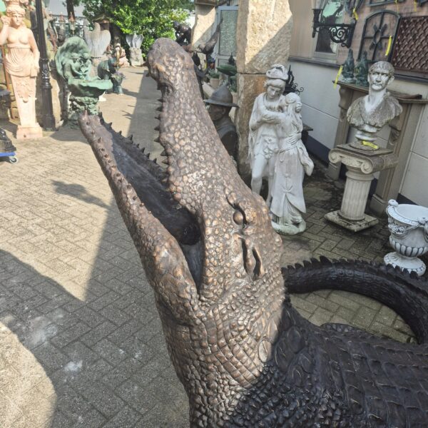 Statue Crocodile Bronze 2,10 m - Image 11